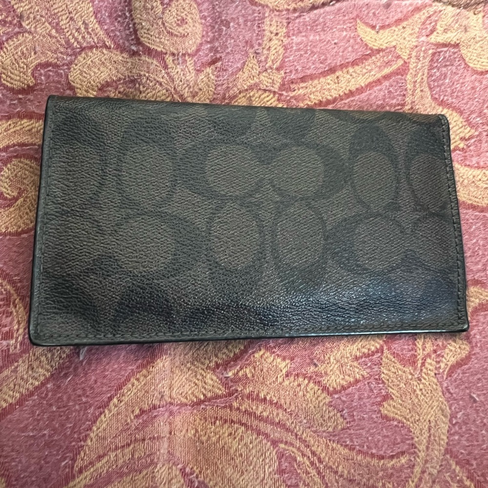 Coach checkbook cover